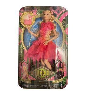Wicked The Musical Glinda Doll Mattel Blonde Hair Pink Dress NIB Collectible